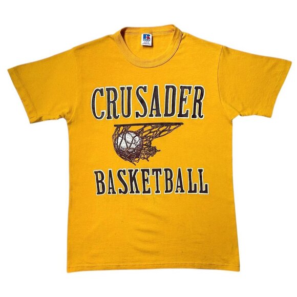 90s vintage Crusader Basketball gym t-shirt Russell Athletic single stitch. - Picture 1 of 6